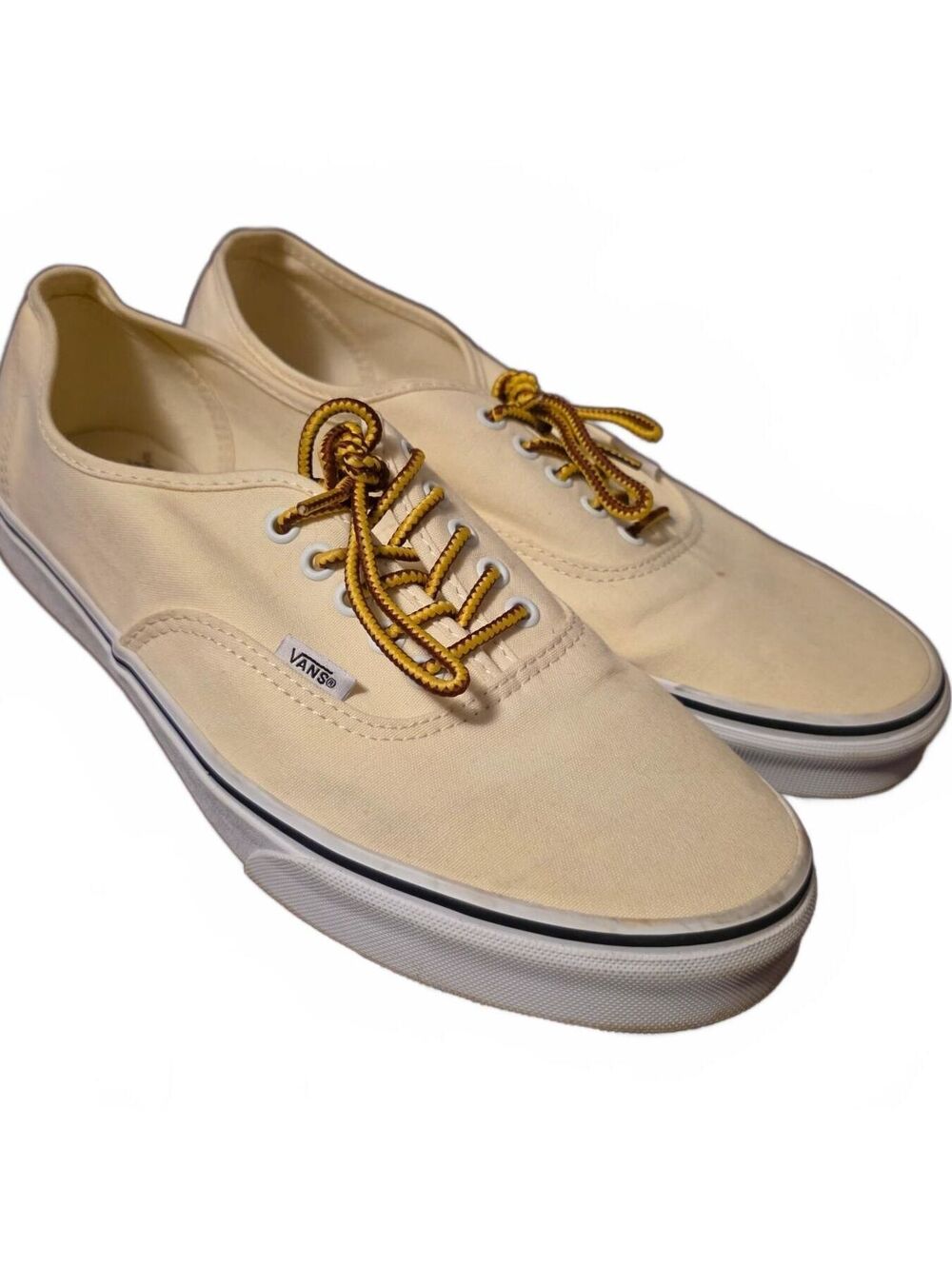 Men's 12 Vans Authentic Cream canvas sneakers